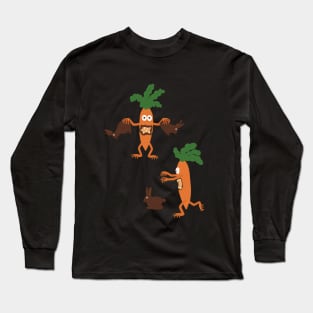 Easter zombie carrots attack Long Sleeve T-Shirt